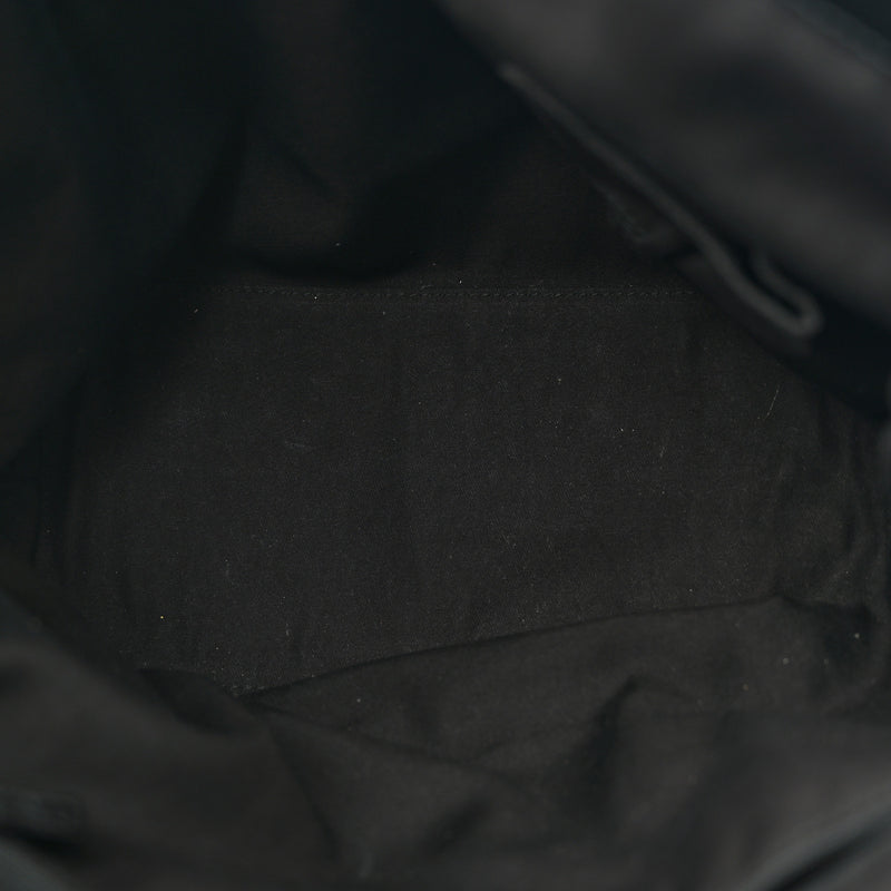 Gucci Denim Chain Bucket Tote Black