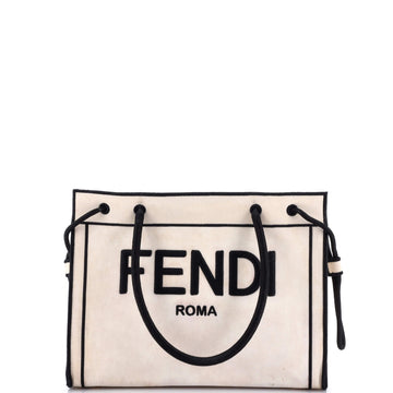 Fendi Roma Shopper Tote Canvas Small