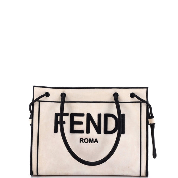 Fendi Roma Shopper Tote Canvas Small