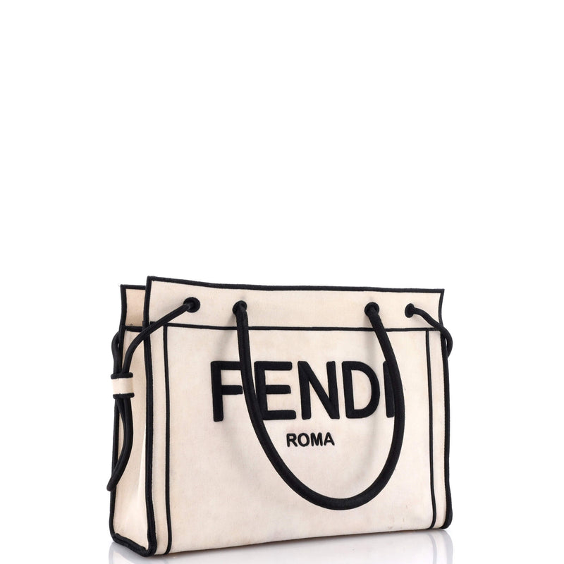 Fendi Roma Shopper Tote Canvas Small