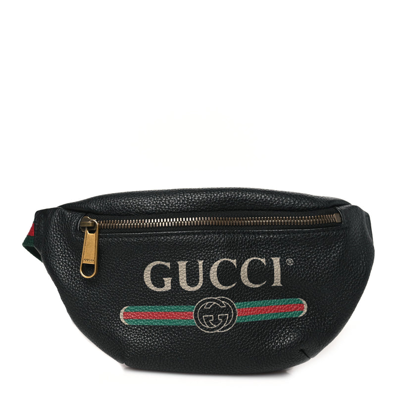 Gucci Grained Calfskin Small Logo Belt
