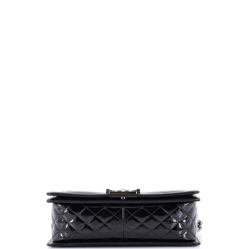 Chanel Boy Flap Bag Chevron Patent Old