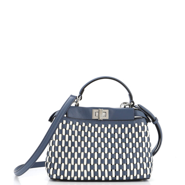 Fendi Peekaboo Bag Braided Leather Mini
