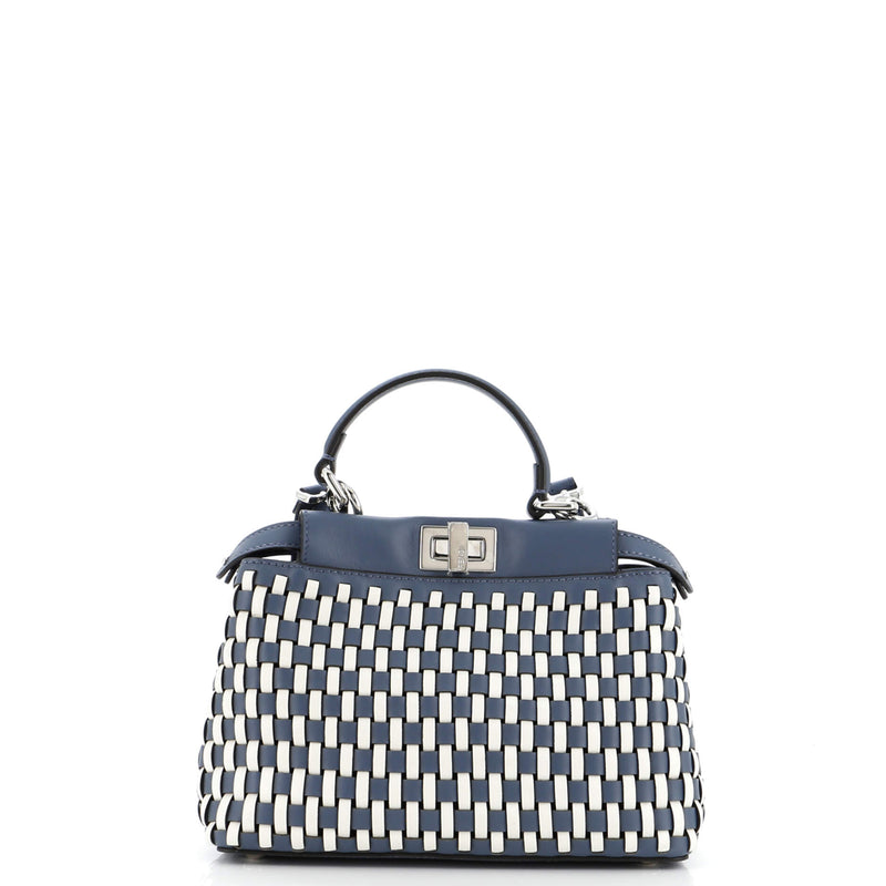 Fendi Peekaboo Bag Braided Leather Mini