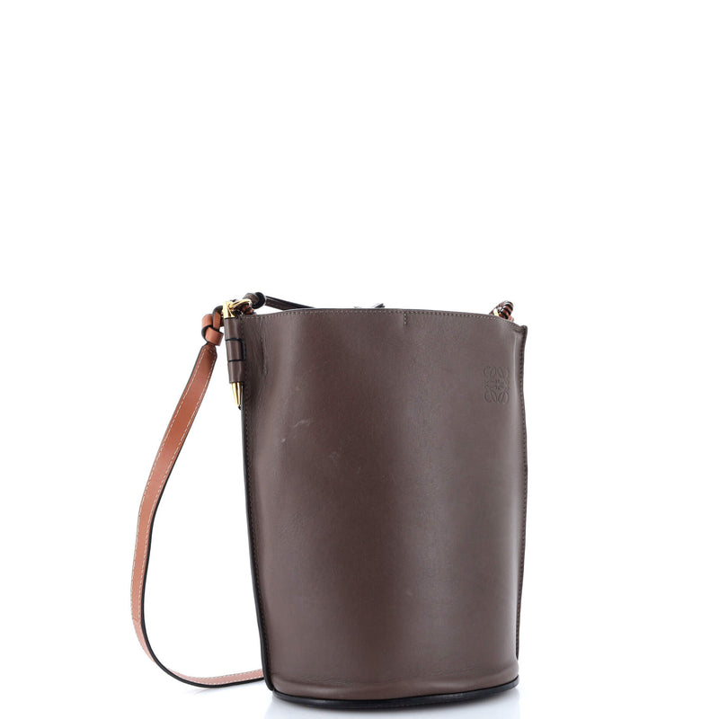Loewe Gate Top Handle Bucket Bag Leather