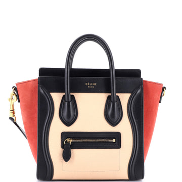 Celine Tricolor Luggage Bag Leather Nano