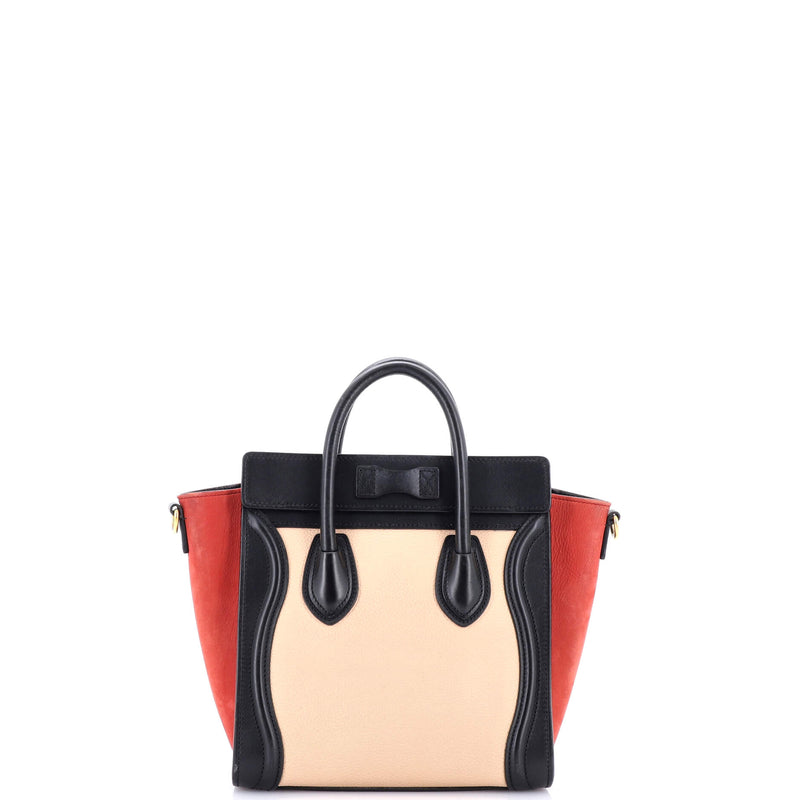 Celine Tricolor Luggage Bag Leather Nano