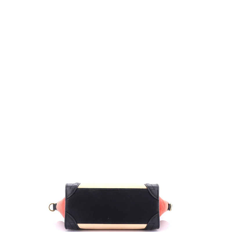 Celine Tricolor Luggage Bag Leather Nano