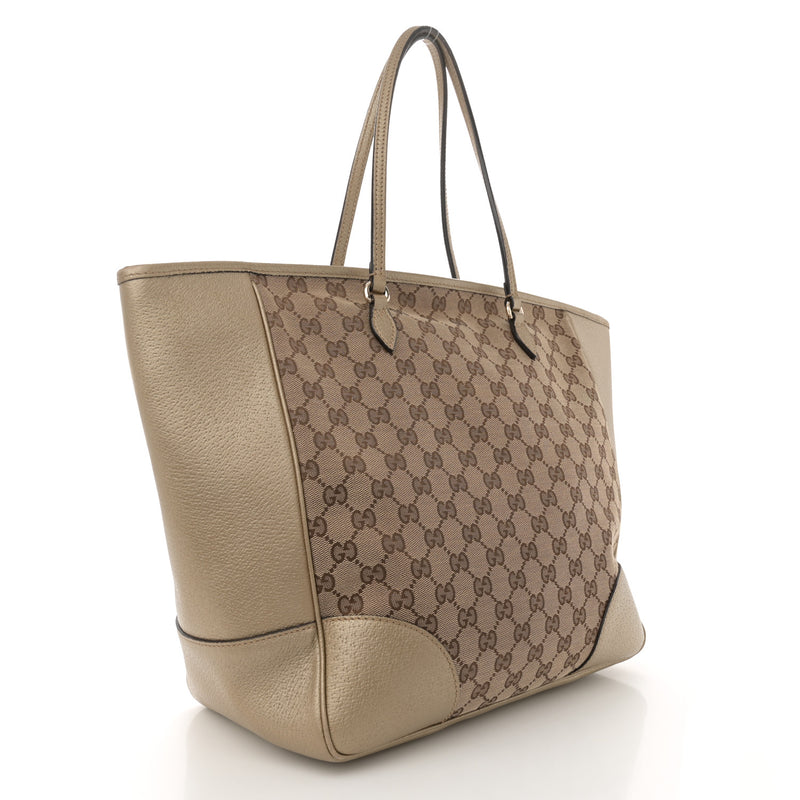 Gucci Medium Bree Zippered Tote Beige
