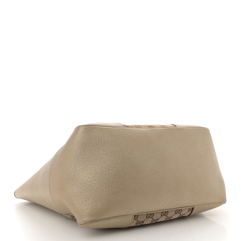 Gucci Medium Bree Zippered Tote Beige