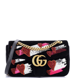 Gucci Gg Marmont Flap Bag Crystal