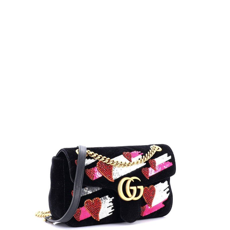 Gucci Gg Marmont Flap Bag Crystal