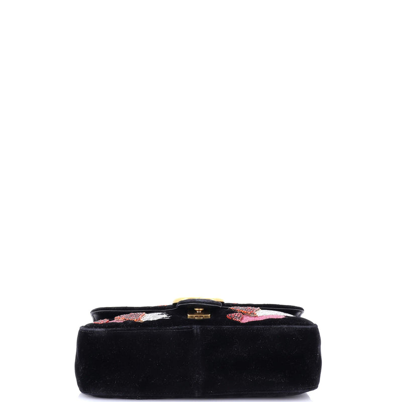 Gucci Gg Marmont Flap Bag Crystal