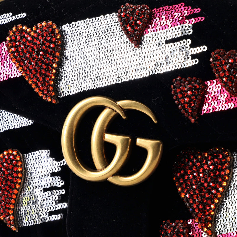 Gucci Gg Marmont Flap Bag Crystal