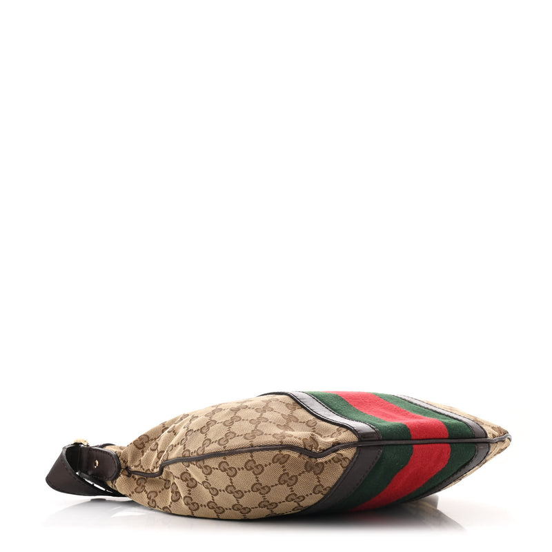 Gucci Vintage Web Medium Half Moon Hobo