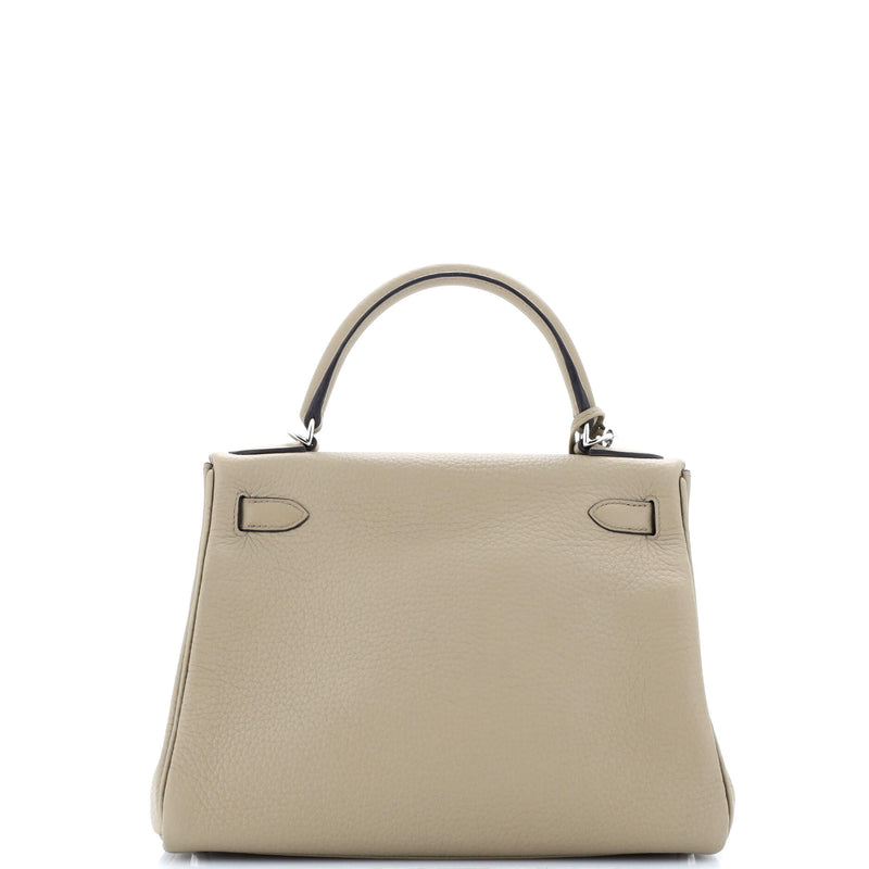 Hermes Kelly Handbag Beige Marfa