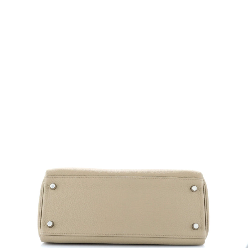 Hermes Kelly Handbag Beige Marfa