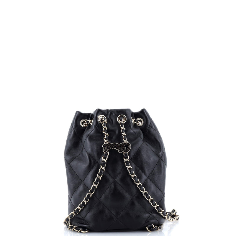 Chanel Logo Script Drawstring Chain