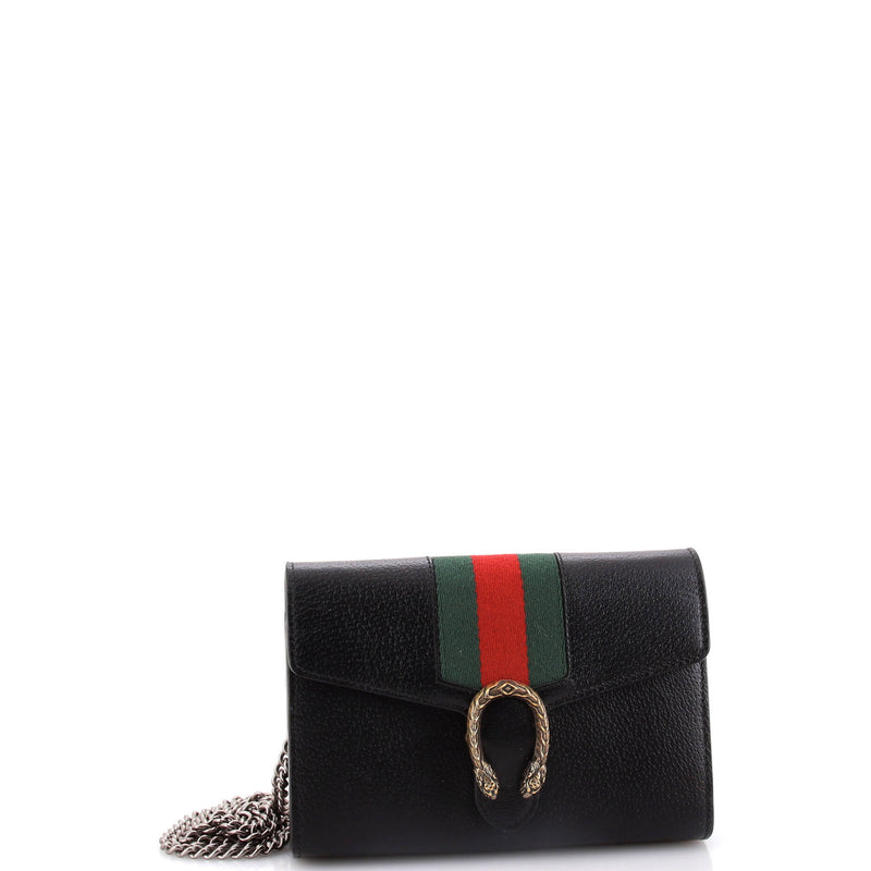 Gucci Dionysus Web Chain Wallet Leather