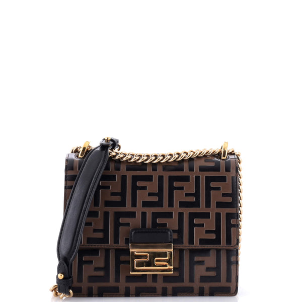 Fendi Kan U Shoulder Bag Zucca Embossed