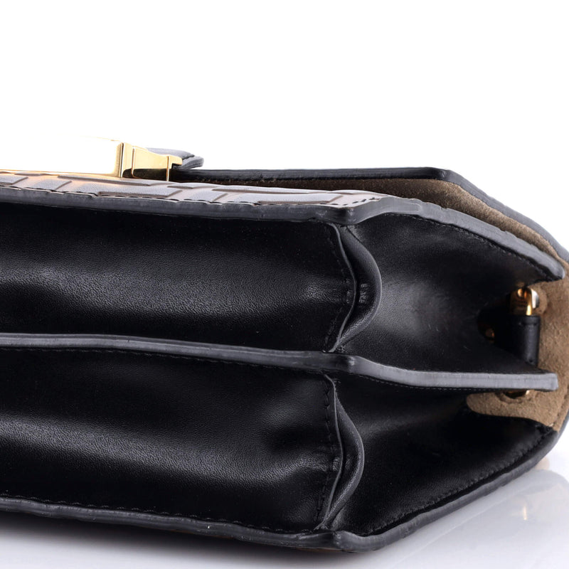 Fendi Kan U Shoulder Bag Zucca Embossed