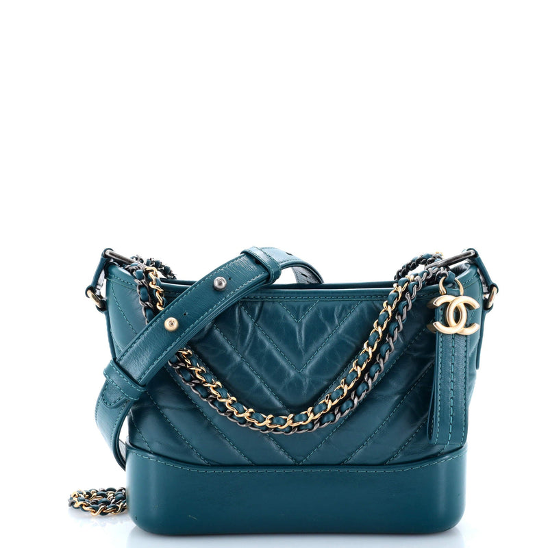 Chanel Gabrielle Hobo Chevron Aged