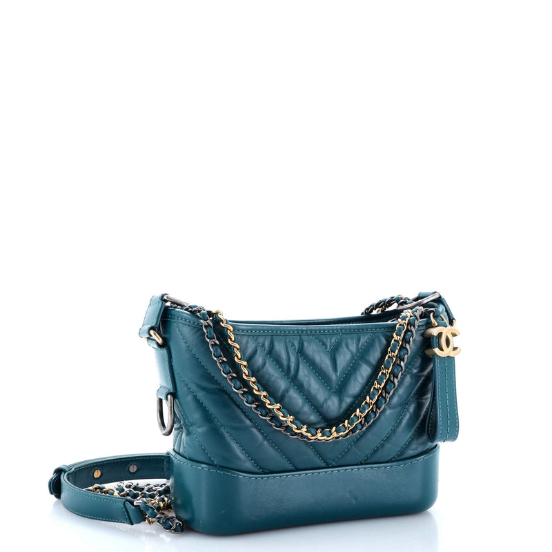 Chanel Gabrielle Hobo Chevron Aged