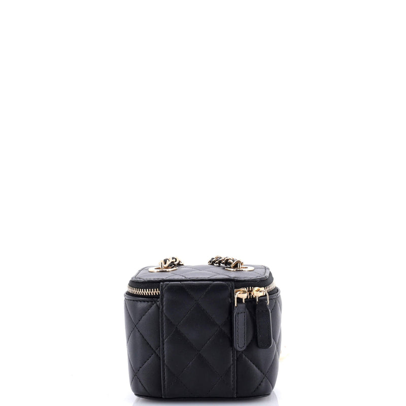 Chanel Vanity Case With Pearl Chain