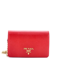 Prada Chain Wallet Crossbody Saffiano