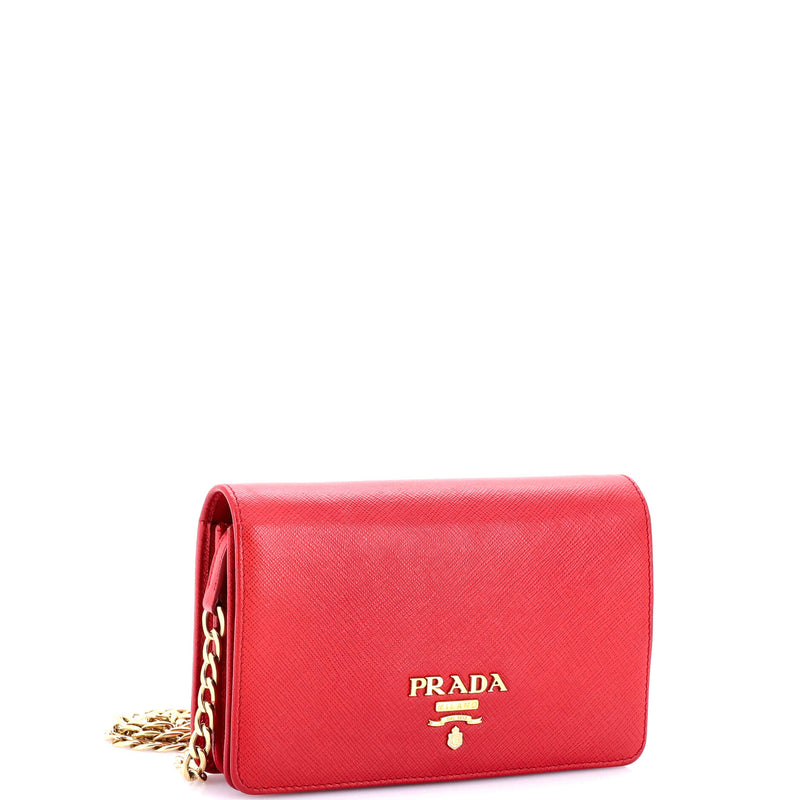 Prada Chain Wallet Crossbody Saffiano