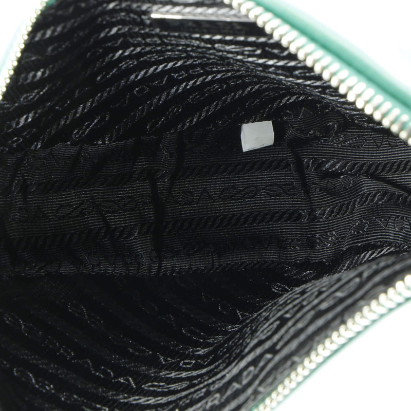 Prada Triangle Logo Zip Chain Crossbody