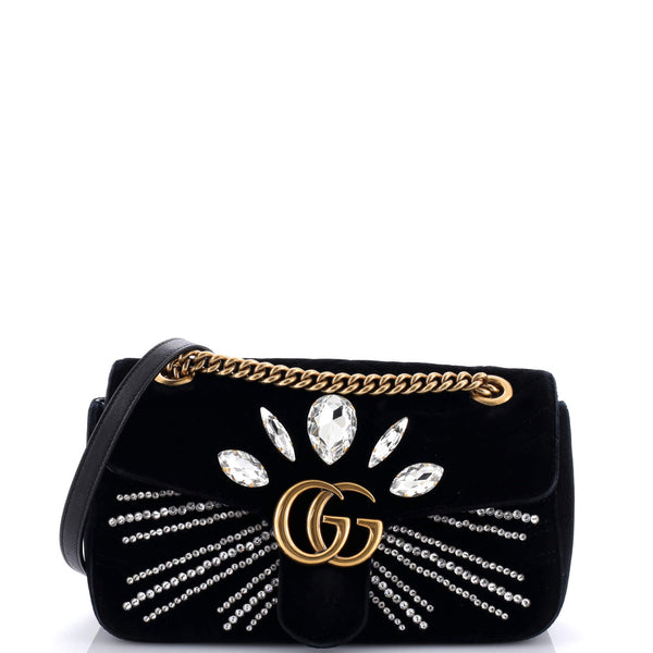 Gucci Gg Marmont Flap Bag Crystal