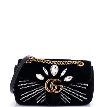 Gucci Gg Marmont Flap Bag Crystal