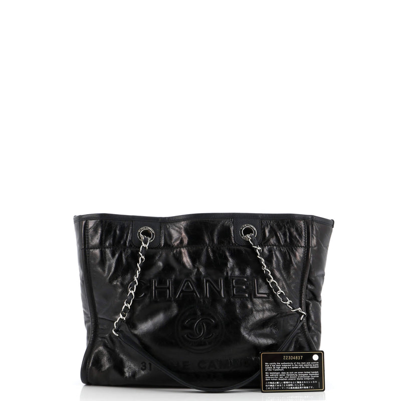 Chanel Deauville Tote Glazed Calfskin