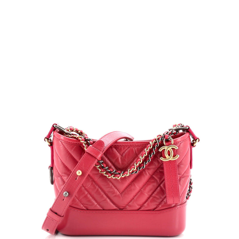 Chanel Gabrielle Hobo Chevron Aged