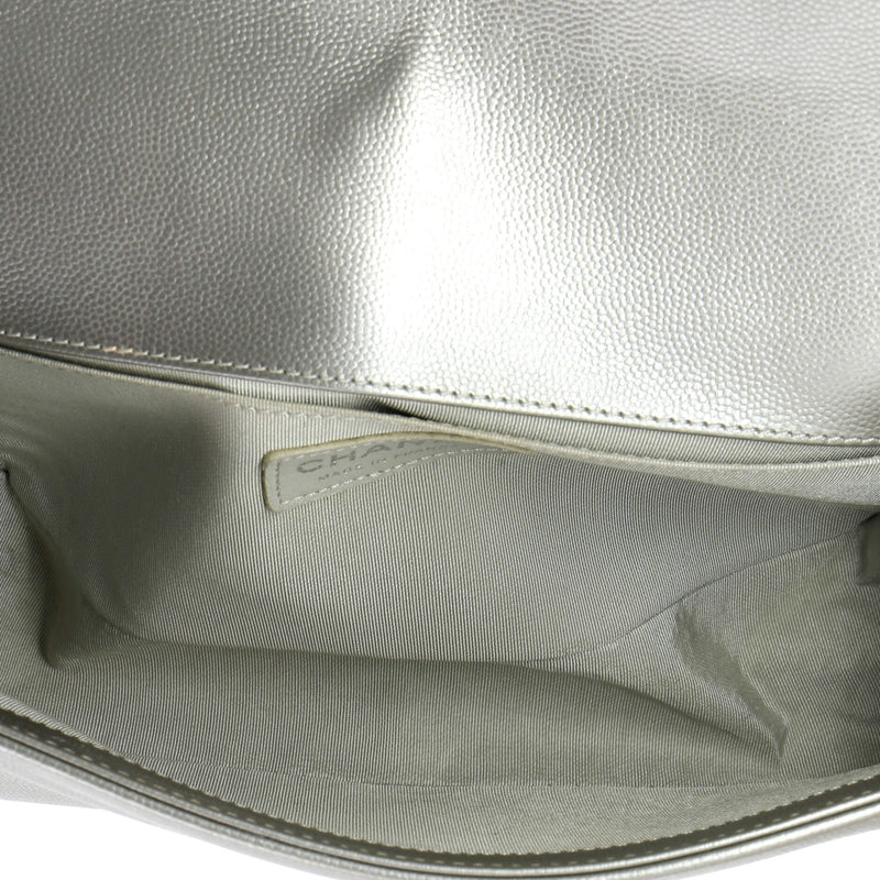 Chanel Boy Flap Bag Quilted Caviar Old