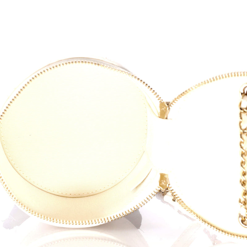 Chanel Cc Round Vanity Case With Chain