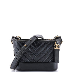 Chanel Gabrielle Hobo Chevron Metallic