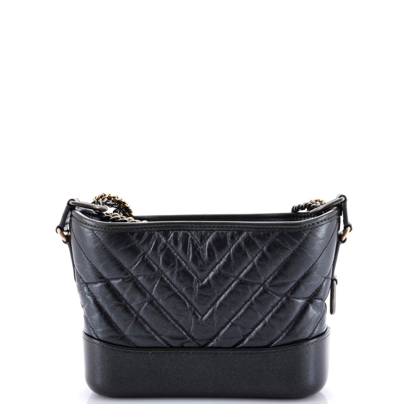 Chanel Gabrielle Hobo Chevron Metallic