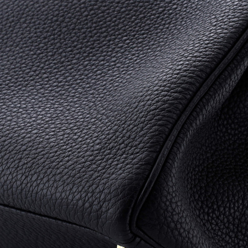 Hermes Kelly Handbag Noir Togo With Gold