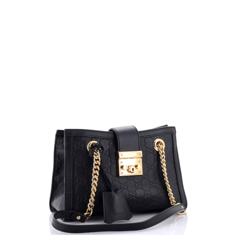 Padlock Chain Tote Guccissima Leather