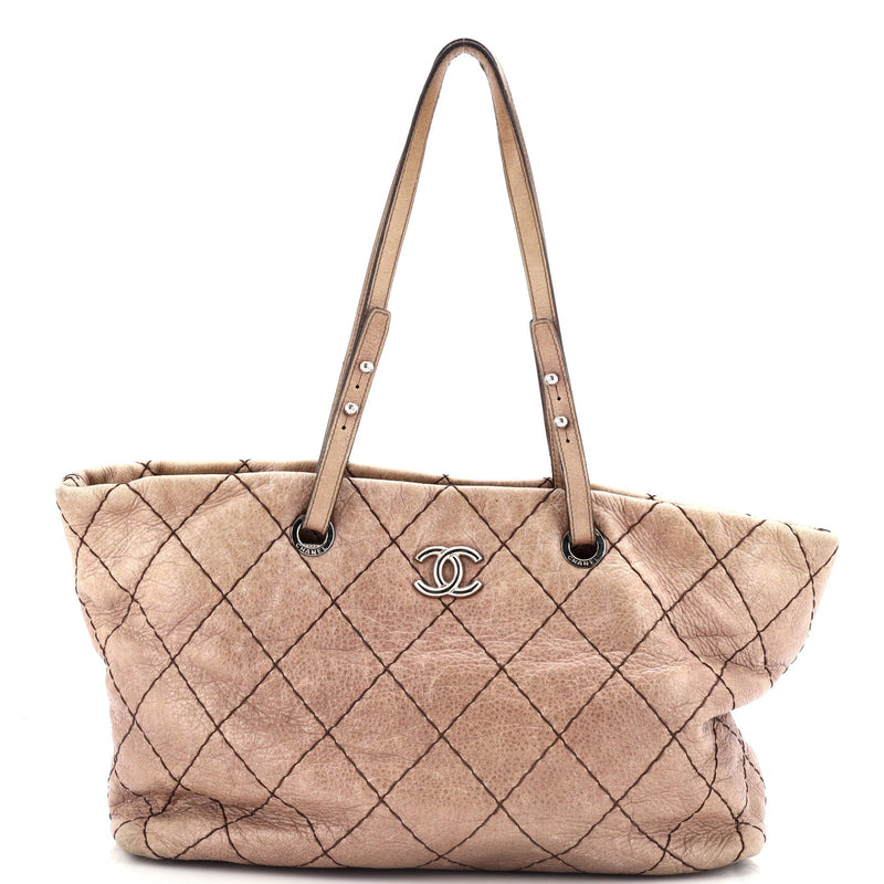 Chanel On The Road Tote Quilted Leather