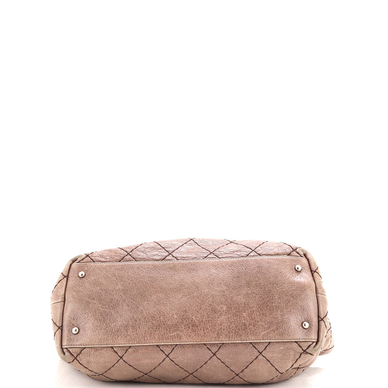 Chanel On The Road Tote Quilted Leather