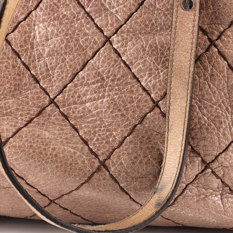 Chanel On The Road Tote Quilted Leather