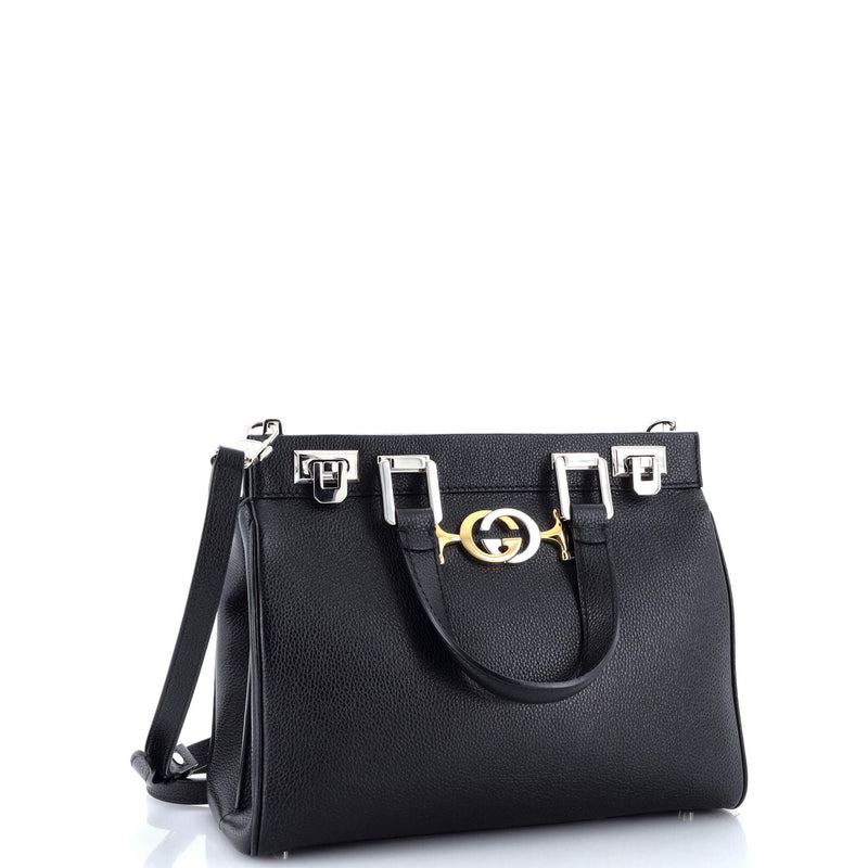Gucci Zumi Top Handle Bag Leather Small