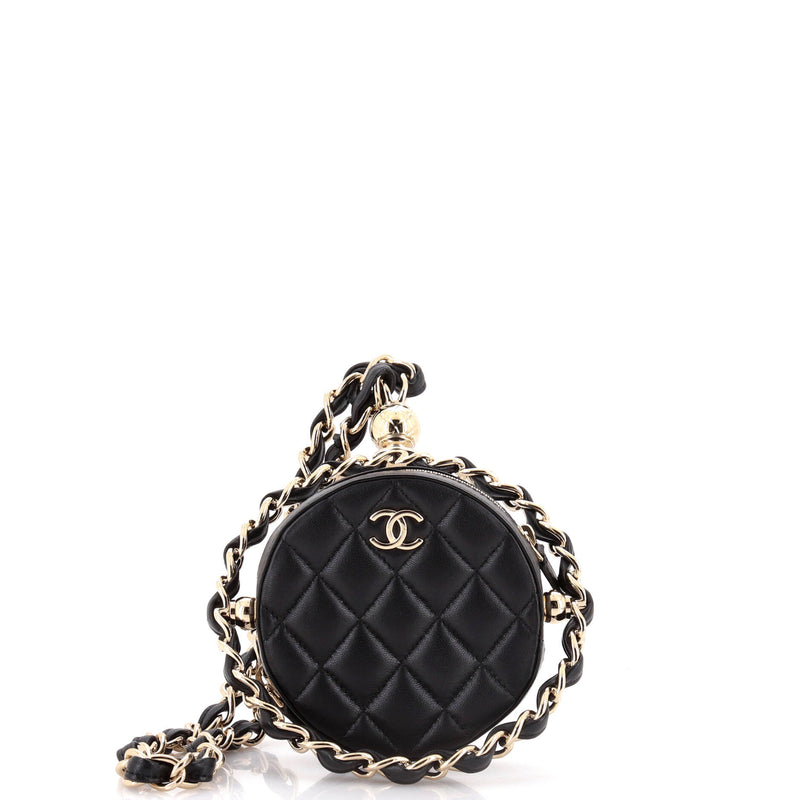 Chanel Frame Chain Around Round Clutch