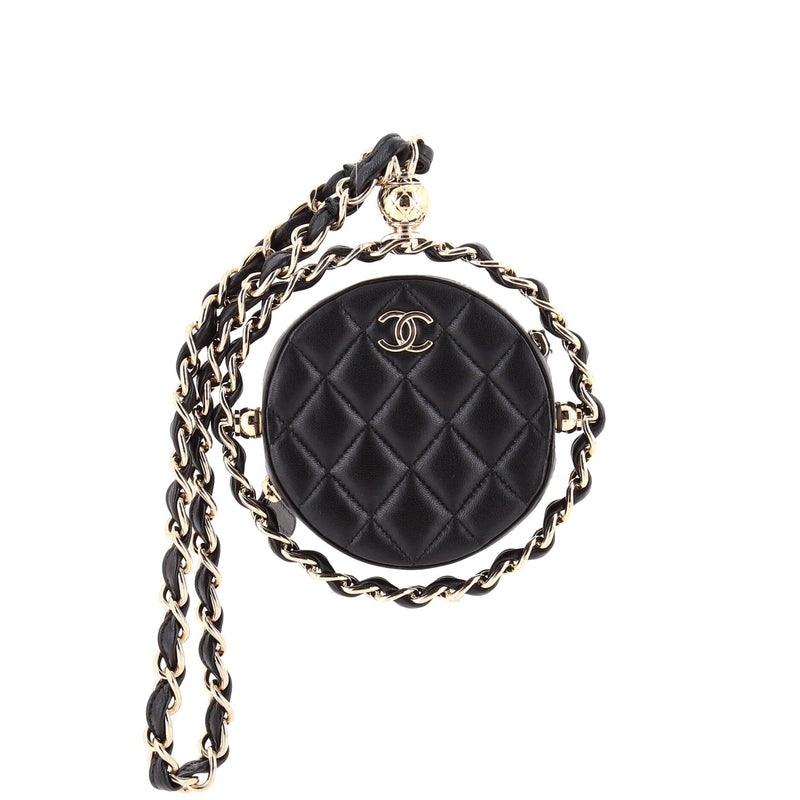 Chanel Frame Chain Around Round Clutch