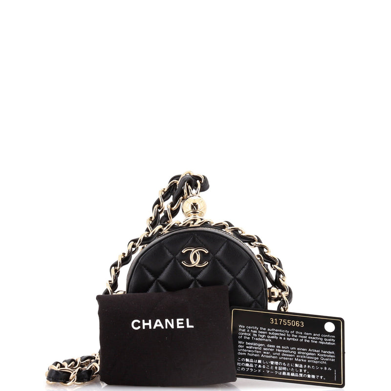 Chanel Frame Chain Around Round Clutch