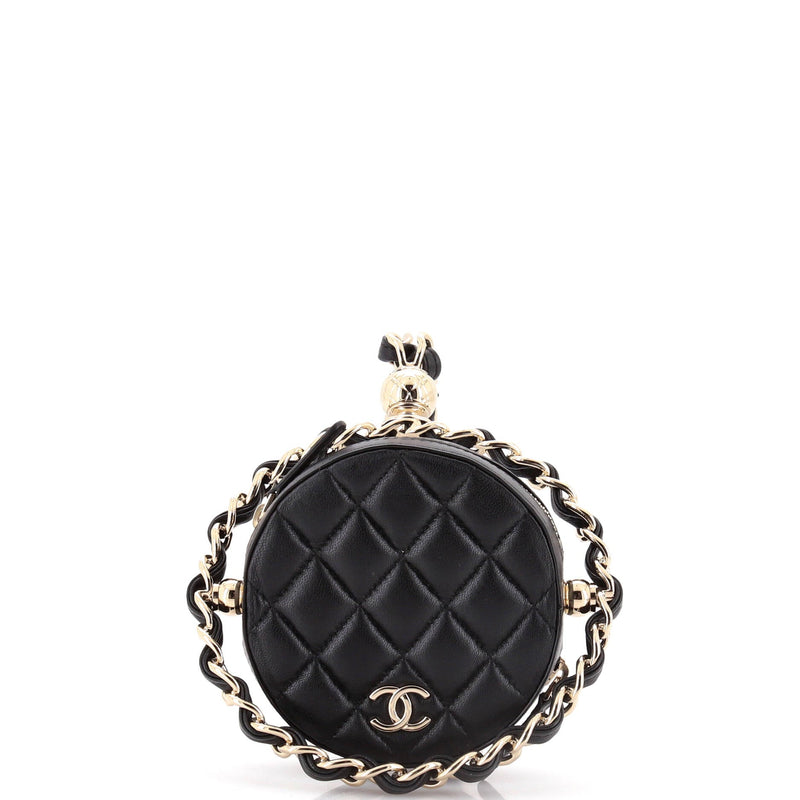 Chanel Frame Chain Around Round Clutch