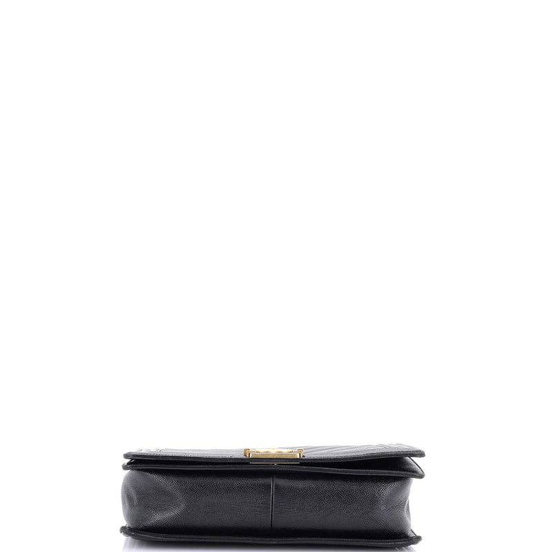 Chanel Boy Flap Bag Chevron Caviar New